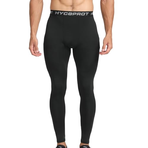 HYCOPROT Men's Running Leggings Compression Trousers Athletic Tight Base Layer Pants for Workout Sports Yoga Basketball - Image 3