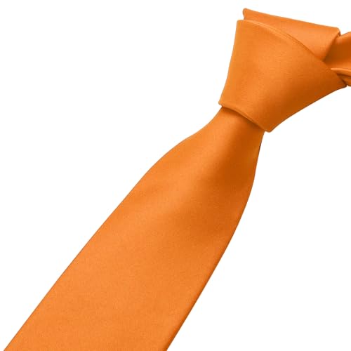 Image of KOOELLE Men's Ties Solid Pure Color Plain Neckties Formal Black Ties For Men