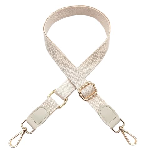 LOHGOU Adjustable Solid Color Purse Strap, 1inch Crossbody Strap Replacement for Women Man (Beige)