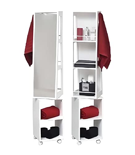 Tendance Colonne Miroir pivotant sur roulettes