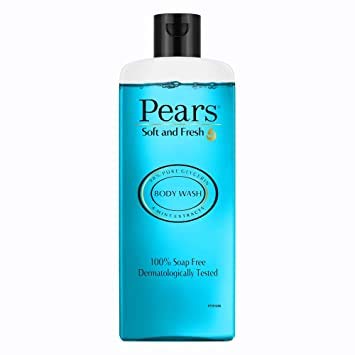 Pears Soft & Fresh Body Wash with Mint extracts and 98% Pure Glycerin, Dermatologically Tested, Paraben Free, 250 ml