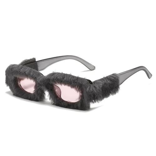 Lunettes de soleil bleu rose tendance mode rétro petit rectangle