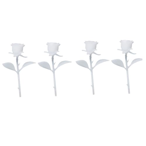 BAZEITFLOW 4pcs DIY Mini Rose Ornament Kit Handmade Crystal Miniature Rose Model Style D Creative and Home Decor for Crafting and