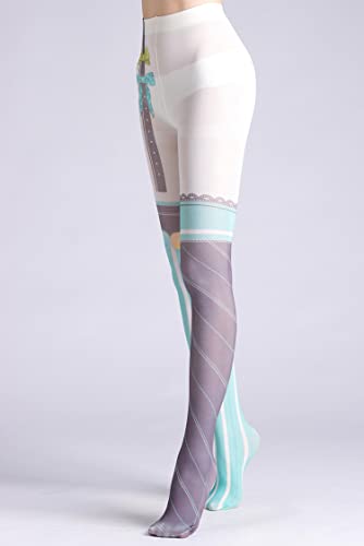 Image of Sahabowi Women Tights, Sheer High Waist Pantyhose, Vintage Control Top Stockings, Siwa 4