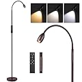 Reading Floor Lamp, 72" Tall LED Lamp with Flexible Gooseneck, Dimmable Zoomable Spotlight, Adjustable Color Beam Standing Lamp, Touch & Remote Control, Task Craft Living Room (Oil-Rubbed Bronze)