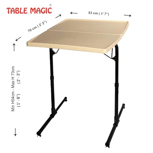 TABLE MAGIC 2.0 Double-Top Laptop Table Mat Finish, Golden Marble - Image 3