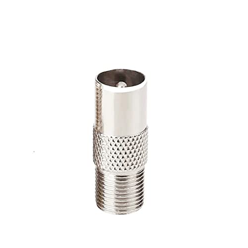 Adaptateur TV mâle à F femelle en cuivre nickelé pour signal coaxial stable