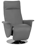 Beliani Eleganter Wohnzimmer Sessel Kunstleder grau elektrisch verstellbar Prime