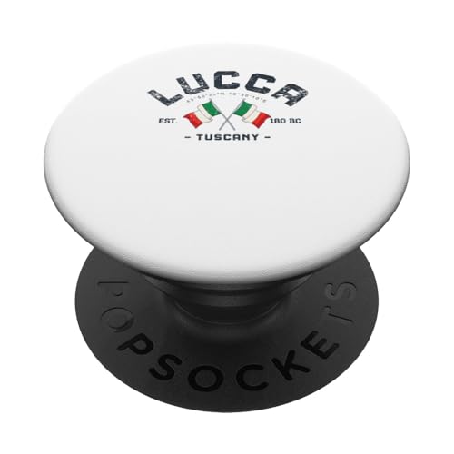 Lucca Italy Flag Lucca Tuscany Gift Toscana Italy Travel PopSockets Adhesive PopGrip
