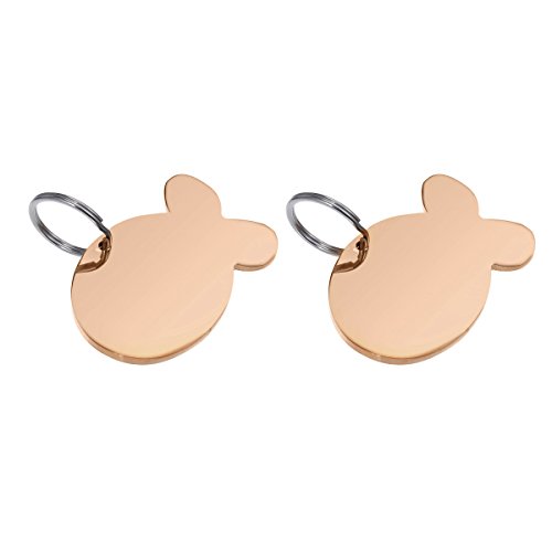 Valyria Personalized Stainless Steel Fish Shape Pet Id Tags - Rose Gold Plated #TOP1