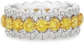 Starlit Elegance Diamond Ring, 18K Platinum and Gold, Natural Dia...
