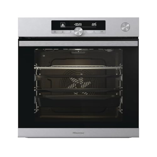 Hisense O643PX Multi-Function Electric Oven, Built-in, 77 Litre, 60 cm, Combined, Steam, Pizza Function 300°, Pyrolysis, Stainless Steel, Energy Class A+