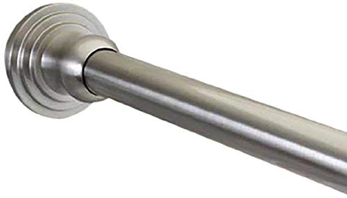 Dynasty Hardware DYN-SR60-SN 1-Inch Diameter Shower Curtain Rod And Mounting Brackets, 60-Inch, Satin Nickel