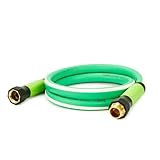 SANFU Upgraded Hybrid Lead-In Garden Hose 5/8-Inch X 6 FT, Burst 800PSI, Water Hose, Flexible, With Grip Handle, 3/4