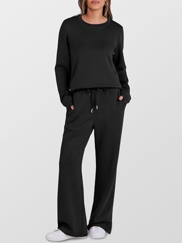 ANRABESS Women's 2 Piece Lounge Sets Casual Travel Outfits Wide Leg Tracksuit Sweatsuits Matching Set 2025 Fall Clothes2