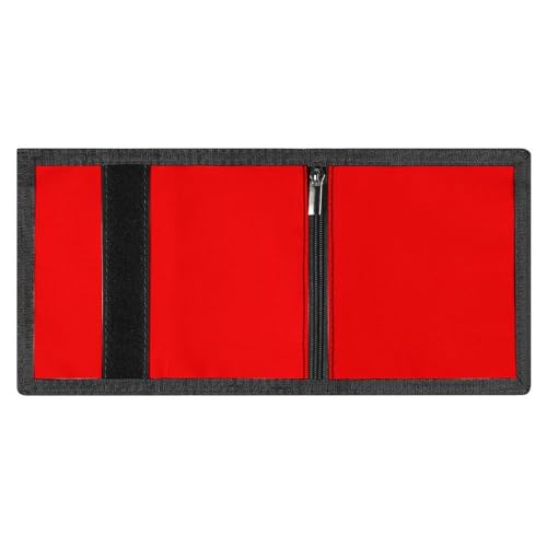 Red Print Wallet for Men, 8 Credit Card Holder Slim Minimalist Front Pocket Small Mens Bifold Wallets3