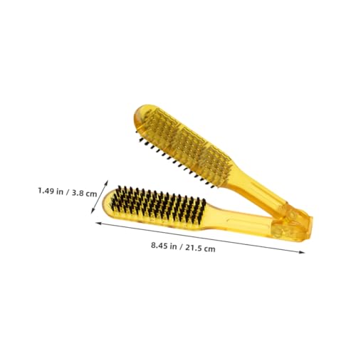 SMASOLO Peine alisador de cabello de doble cara, 3 piezas, con cerdas antiestáticas y resistentes al calor, desenredador para peluquería y uso doméstico, ligero y portátil para alisado rápido del cabello miniatura 2