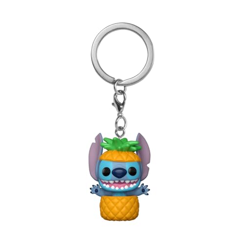 Funko POP! Keychain: Lilo & Stitch - Stitch in Pineapple - Schlüsselanhänger Origineller Schlüsselring - Sammelbare Minifigur - Kleinigkeit für den Nikolausstiefel - Geschenkidee