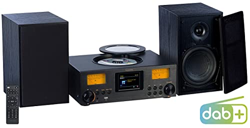 VR-Radio HiFi Anlage: Micro-Stereoanlage: Webradio, DAB+, CD, Bluetooth, App, 300 W, schwarz (Web Radio, HiFi Anlage mit DAB+ und CD, Uhr) – Bild 3