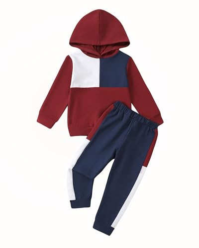 Image of Toddler Boy Clothes Baby Boy Outfit Letter Prints Hoodies Top Ripped Jeans Cute Boys Clothing Set Fall Winter