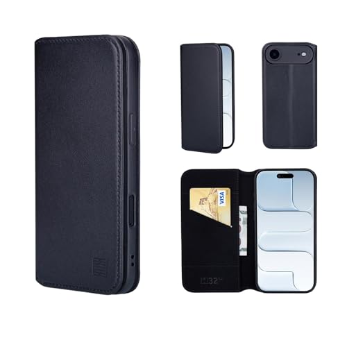 Étui iPhone Air 2025 en cuir noir 32nd Série Classique 2.0