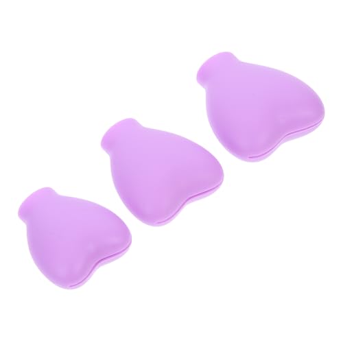 Hemobllo Fundas de Silicona para Brochas de Maquillaje 3 Piezas, Protectores Antipolvo en Color Púrpura, Tamaños Variados para Pinceles Profesionales, Accesorios de Viaje y
