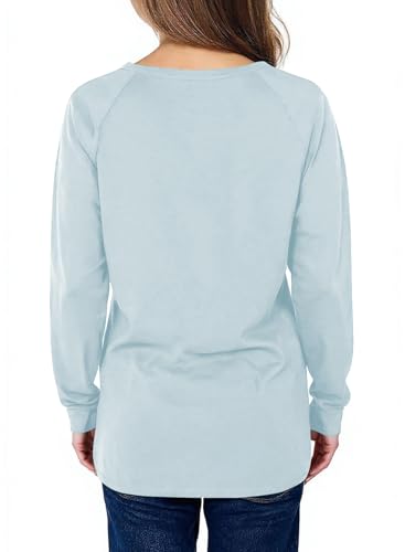 Image of SELINK Girls Big Kids Long Sleeve Striped Color Block Pocket Tees