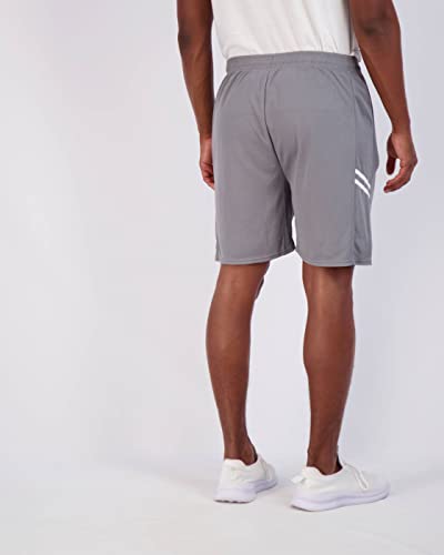 Image of Real Essentials 4 Pack: Men's 7 inch Athletic Running Quick Dry Mesh Shorts with Zipper Pockets (Available in Big & Tall)