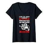 Damen Das Leben ist nur eine Reihe von Hindernissen - Paintball T-Shirt mit V-Ausschnitt