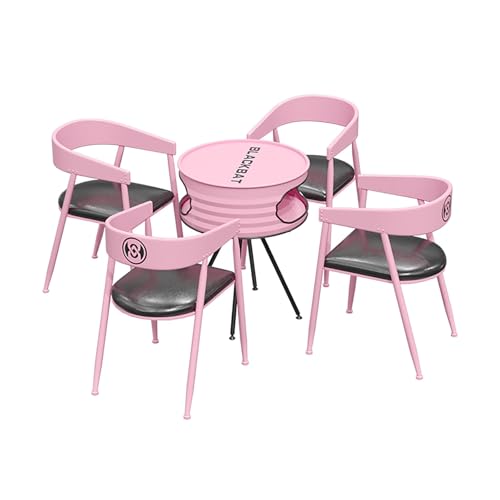 YYWLHDS ドラム缶リメイク レトロインダストリガレージスタイル おしゃれ ドラム缶 アメリカン 家具 家庭用、カフェ、ダイニング、パン屋、図書館、営業、バーに適しています(High gloss pink)