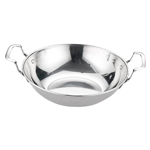 ABOOFAN Stainless Steel Cooking Pan Hot Pot Seafood Pot for Induction Cooktop High Temperature Tolerance Double Handle for Kitchen Essential for Home Restaurant