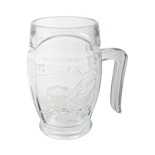 KOZEL - Bicchiere da birra in vetro con manico cornuto, 0,5 l, 2 pezzi