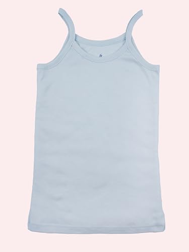 Image of KiddoPanti Girls 100% Cotton Rib Solid Camisole Tank Top Pack of 3