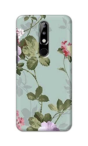 Image of Printed Hard Back Cover Case for Nokia 5.1 Plus | Nokia 5.1+ Back Cover (Floral Painting) -1302