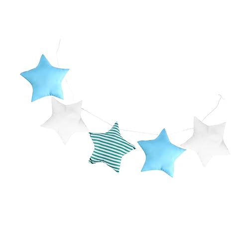 Didiseaon Adorno Colgante Estilo de Estrellas para Habitaciones Infantiles Verde y con Rayas Guirnalda Decorativa para Cunas y