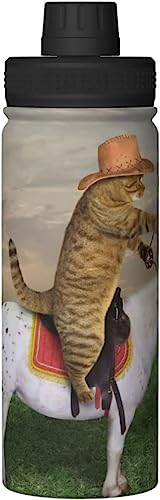 猫 ねこ 馬柄 馬 おもしろ アニメ 水筒 真空断熱 保温 保冷 スポーツボトル 人気 ステンレスボトル スポーツ飲料対応 漏れない 直飲み530ml 男の子 女の子 おしゃれ 大人 子供 グッズ キャラクター 雑貨 zj156