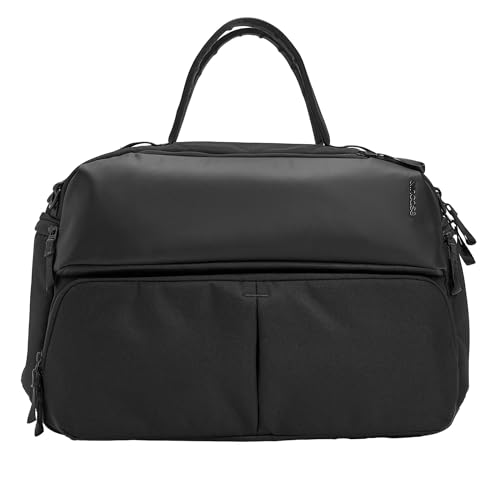 Incase A.R.C. Duffel with ReSpun 100% Recycled Polyester – 40L, Two-Way Zipper, Quick Access Pockets, 16” Laptop Storage Pocket, Travel Pass-Through, Adjustable Strap, Internal Organization, Black