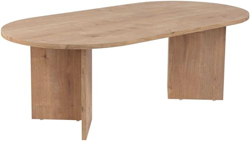 Hanah Home Elegant Coffee Table, Sapphire Oak, 119 x 39.8 x 60 cm | 100% Melamine Coated Particle...