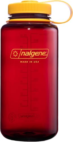 Image of Nalgene 32 oz Wide Mouth Water Bottle | BPA-Free, Durable & Leak Proof, Lightweight Bottle for Hiking & Gym, Work & Travel, Laker (Pack of 6)