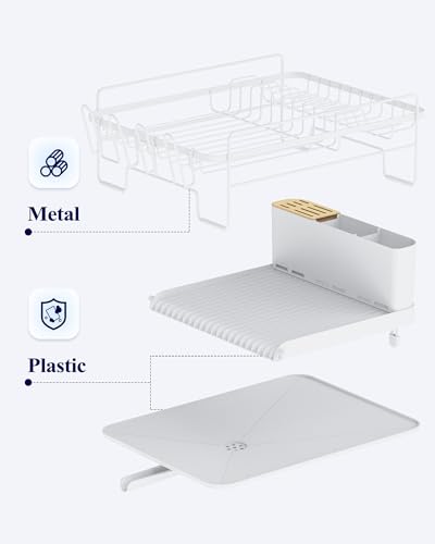 image for Kitsure Large Dish Drying Rack - Extendable Dish Rack, Multifunctional