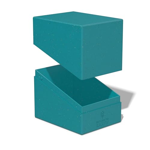 Image of Ultimate Guard RTE Boulder 133+, Deck Case for 133 Double-Sleeved TCG Cards, Petrol, 87% Renewable, Made in Germany, Secure & Durable Storage