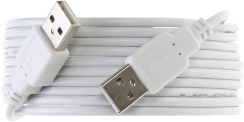 Image of USB A male to A male Cable High Speed USB 2.0 USB to USB Cord, for Printers, Modems, Cameras, Scanners, Laptop Cooling - Whiite (1.5M)