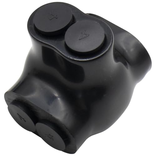 4-14 AWG Insulated 2 Port Inline Splice Connector Black Wire Connectors,Allen Hex 7/64" Insulated Cable Connectors Pre-Loaded Oxide Inhibitors,UL Listed(1pcs)