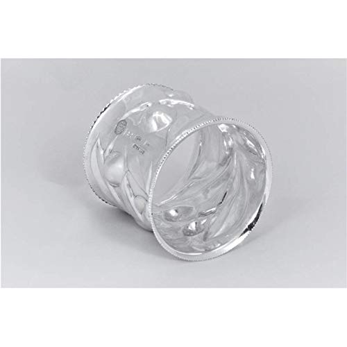 Brandimarte Serviettenhalter aus 925er-Silber mit Olivendekoration, Länge 58 mm, Durchmesser 57 mm, Gewicht 54 g.