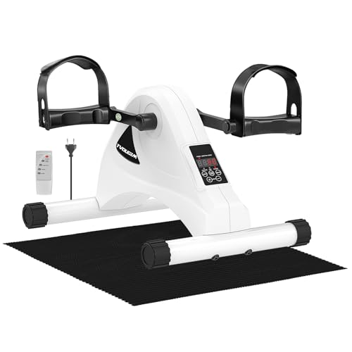 Pedales Estaticos Personas Mayores,Pedaleador Electrico, 6 Niveles de Velocidad, Control Remoto con Motor Silencioso para Pierna Entrenamiento