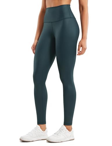 Image of CRZ YOGA Matte Faux Leather Leggings 28 inch | Extremely Soft, Gentle Compression, Casual, High Waisted, for Women