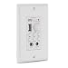 in Wall Mount Bluetooth Receiver - WiFi Wireless Audio Music Speaker Control, Stereo Speakers Volume Controller w/ 3.5mm AUX Jack Input, USB, Adapter, 30ft Range, Home Theater App - Pyle PWA25WIFIBT