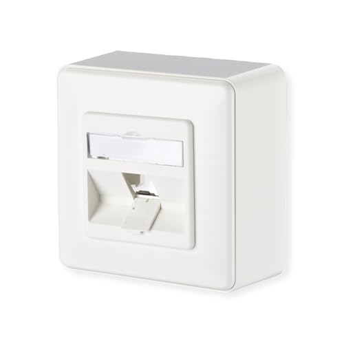METZ CONNECT Modul boîtier de raccordement Montage en saillie, 1 Port Non équipé Blanc Pur