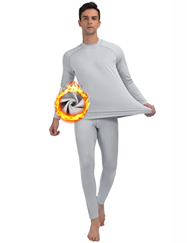 qualidyne Thermal Underwear for Men Long Johns Fleece Lined Winter Warm Base Layer Set Bottom Top for Cold Weather