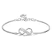 Produktbild Fu You Armbänder Damen 925 Sterling Silber Armband Infinity Armbänder mit Zirkonia verstellbar Armband für Damen Mädchen
